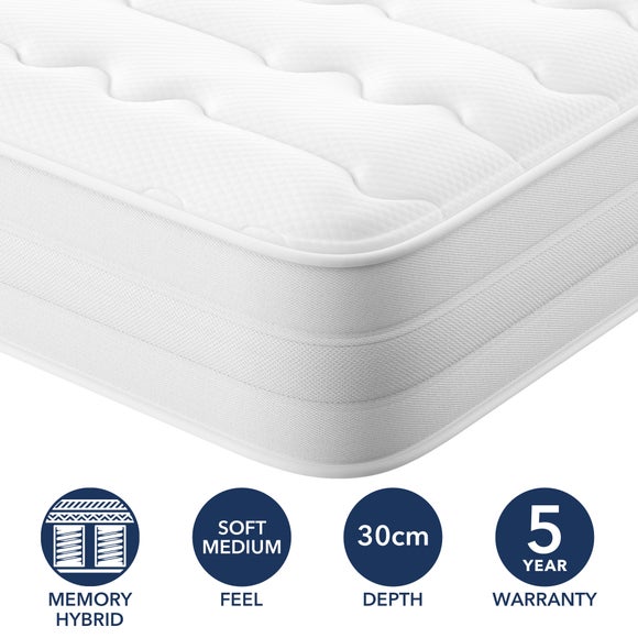 Dunelm single memory on sale foam mattress