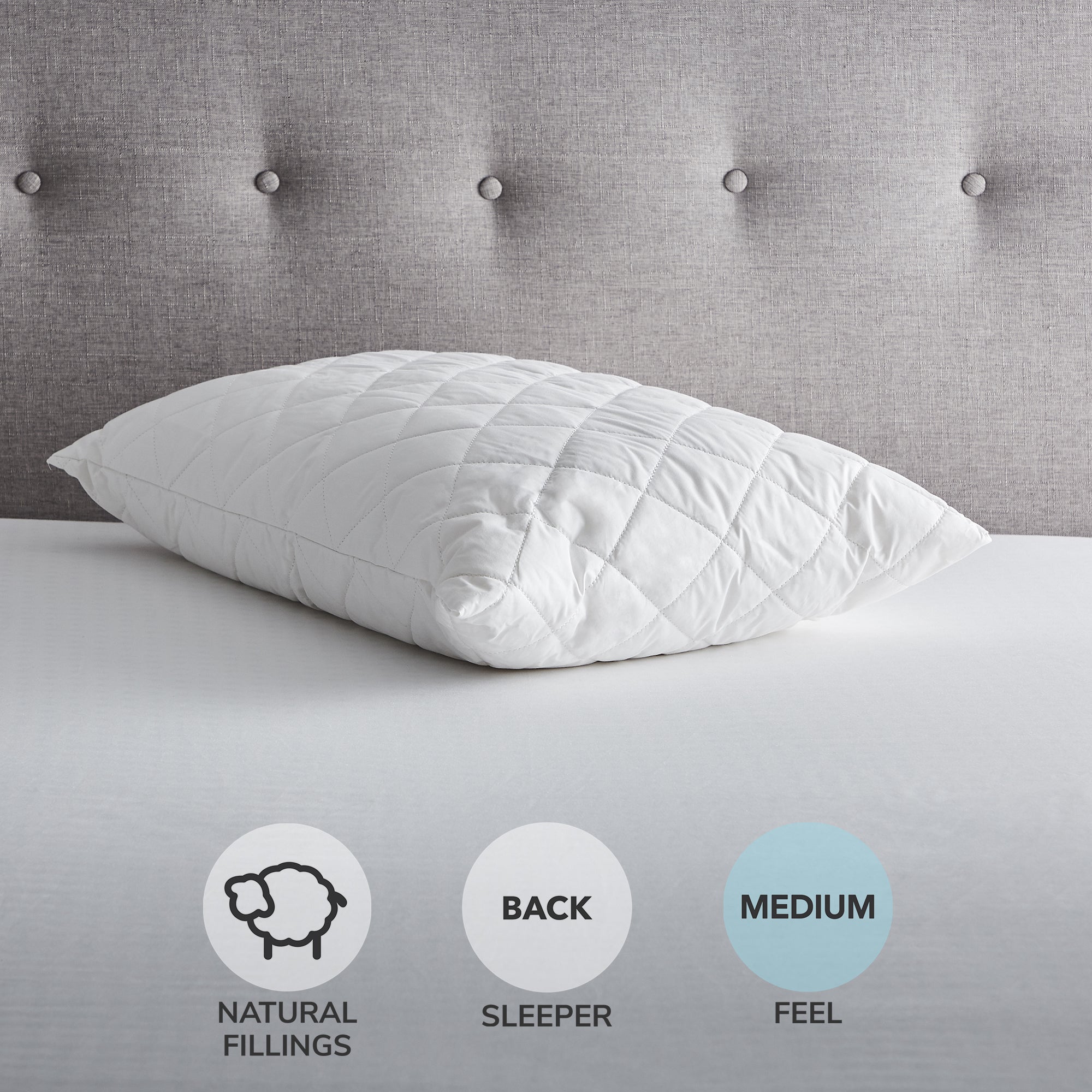 Image of Fogarty Wool Medium-Support Pillow White