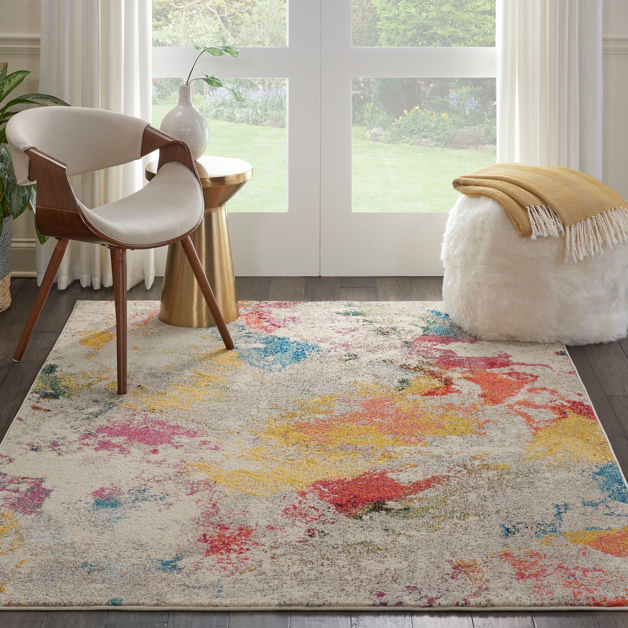 Ivory Celestial Rug Multicoloured