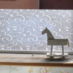 Fablon Scroll Flower Window Film