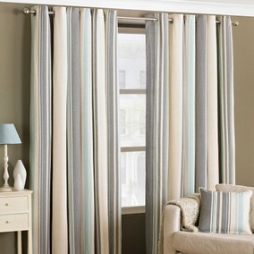 Broadway Duck Egg Eyelet Curtains