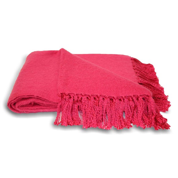 Dunelm discount pink throw