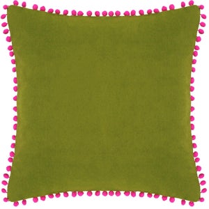 Velvet Pom Pom Cushion
