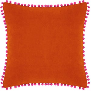 Velvet Pom Pom Cushion