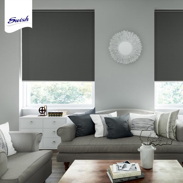 Swish Storm Cloud Cordless Insulating Pleated Blind image 1 of 3