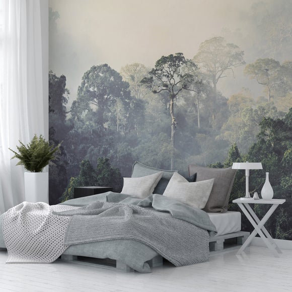 Bormia Foggy Forest Wall Mural 108x75 Large Photo Wallpaper for Living  Room Bedroom Dark Forest Mural Wallpaper  Amazonin Home Improvement