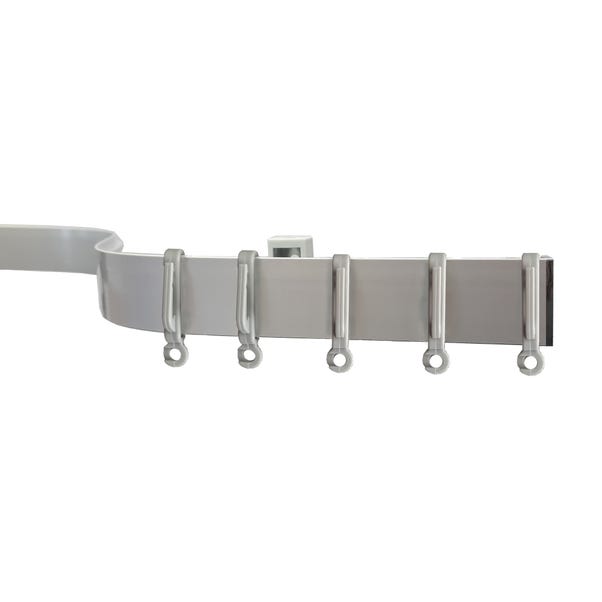 Silver Bendable Curtain Track Dunelm - How To Fit Dunelm Bay Window Curtain Pole