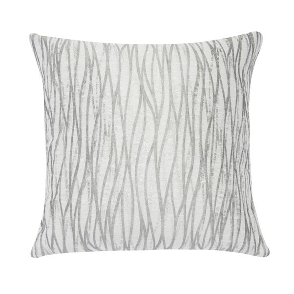 Linear Stripe Silver Cushion Cover image 1 of 6