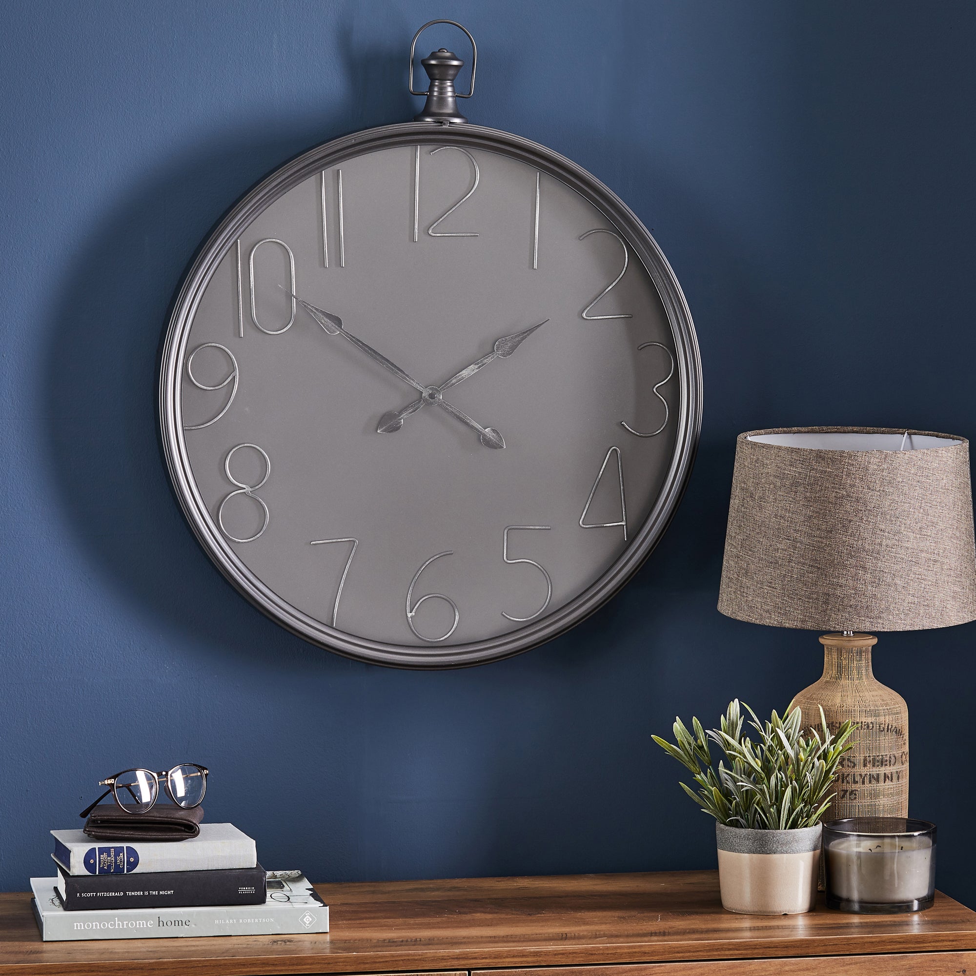 Apartment 60cm Wall Clock Grey | Dunelm