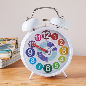 Tell The Time 18cm Alarm Clock Multi