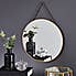 Round Hanging Chain Wall Mirror 29.5cm Gold Gold undefined