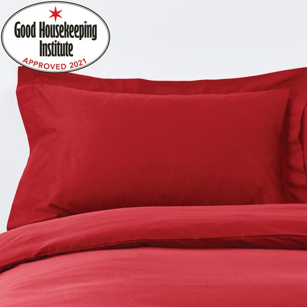 Non Iron Plain Dye Red Oxford Pillowcase image 1 of 1
