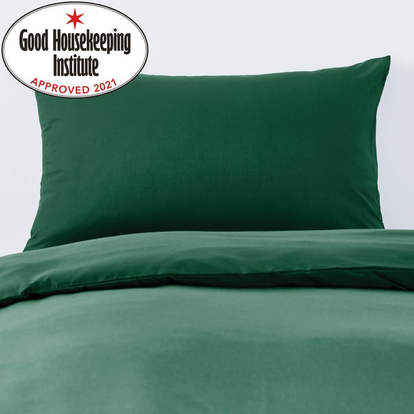 Non Iron Plain Dye Hunter Green Standard Pillowcase Pair image 1 of 2