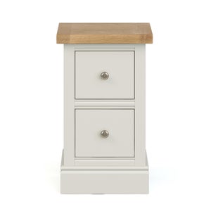 Compton 2 Drawer Slim Bedside Table- Oak