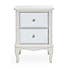 Palais Mirrored Ivory 2 Drawer Bedside Table