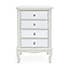 Palais Mirrored Ivory 4 Drawer Bedside Table Ivory