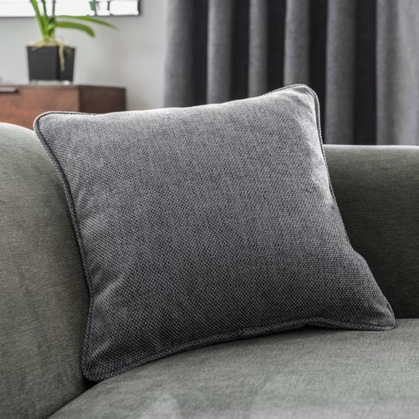 Oxford Grey Chenille Cushion Grey