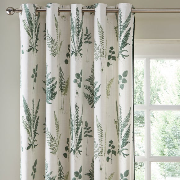 Fern Green Eyelet Curtains | Dunelm