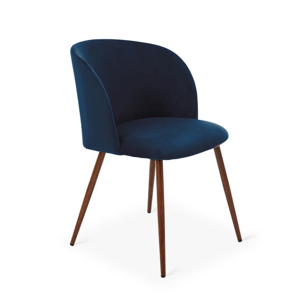 Celia Velvet Dining Chair Midnight (Blue)