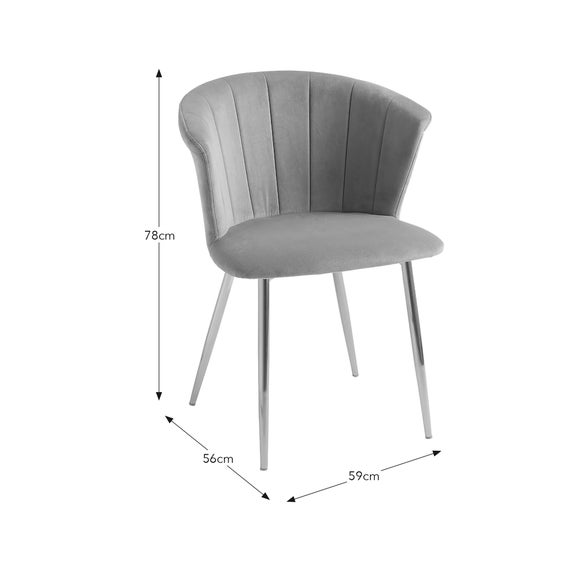 Kendall Velvet Chair Dunelm