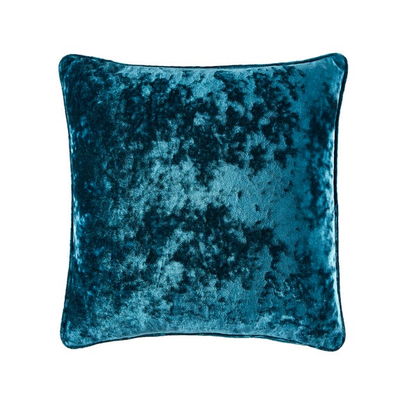 Crushed Velour Cushion Peacock undefined
