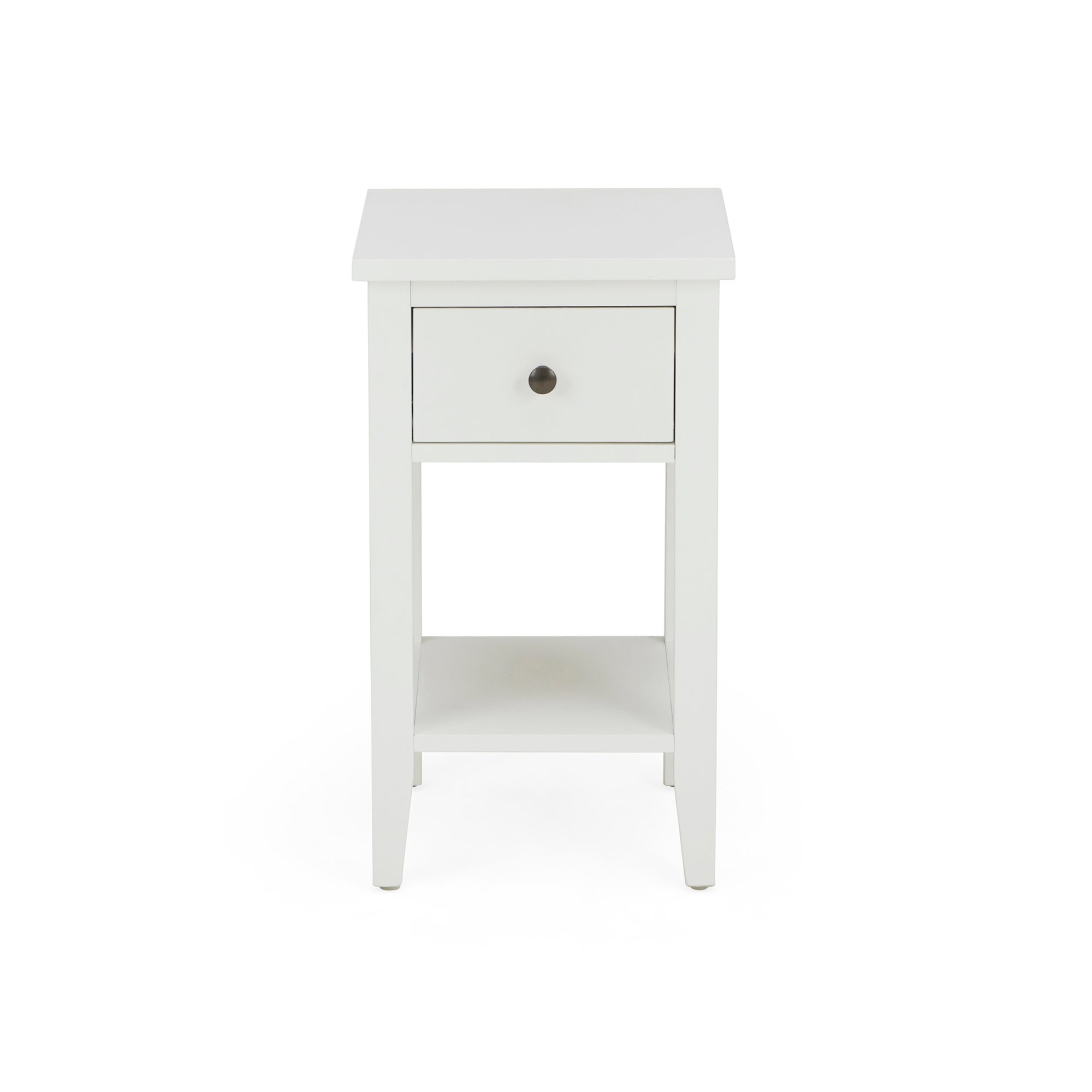 Lynton 1 Drawer Small Bedside Table White