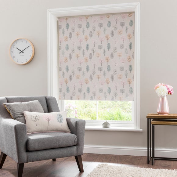 Click to view product details and reviews for Sweet Trees Pink Blackout Roller Blind.