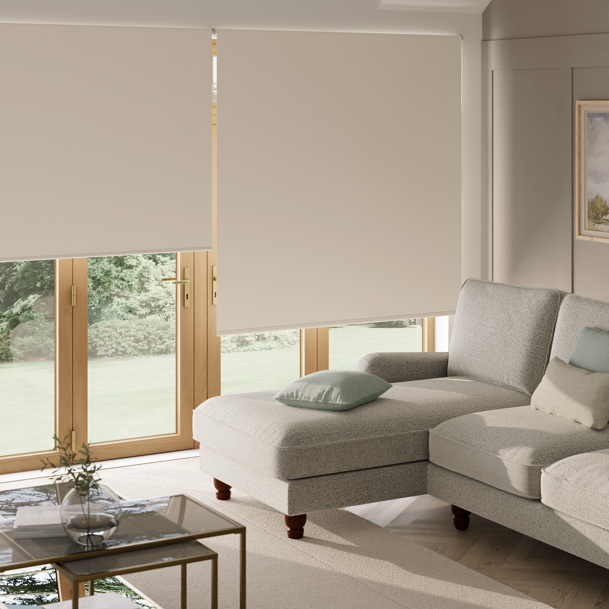 Natural Blackout Roller Blind | Dunelm