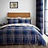 Lennox Check Navy Duvet Cover and Pillowcase Set  undefined