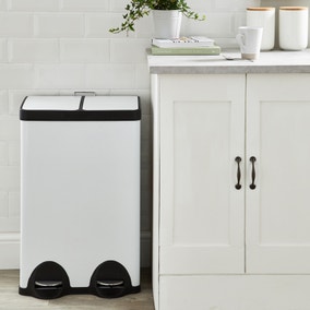 Dunelm 30/30 Litre White Recycling Bin