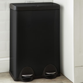 Dunelm 30/30 Matt Black Recycling Bin