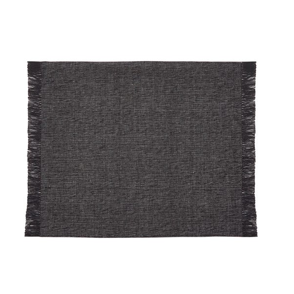 Set of 2 Chambray Weave Black Placemats image 1 of 1