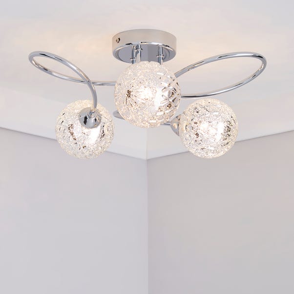 Vigo 3 Light Glass Semi Flush Ceiling Fitting Dunelm - Dunelm Ceiling Lights Pink Vigo 3 Light Glass Semi Flush Ceiling Fitting Dunelm - Dunelm Ceiling Lights Pink