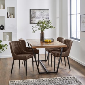 Set Of 2 Montreal Dining Chairs- Faux Leather