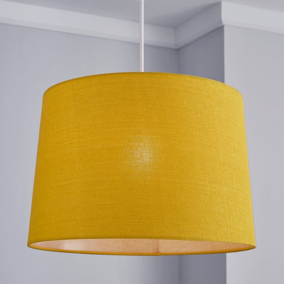 Dunelm store mustard lamp