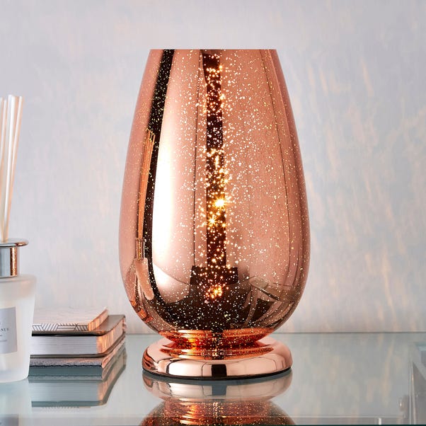 Ivy Copper Glass Table Lamp Dunelm, Copper Desk Lamp Dunelm