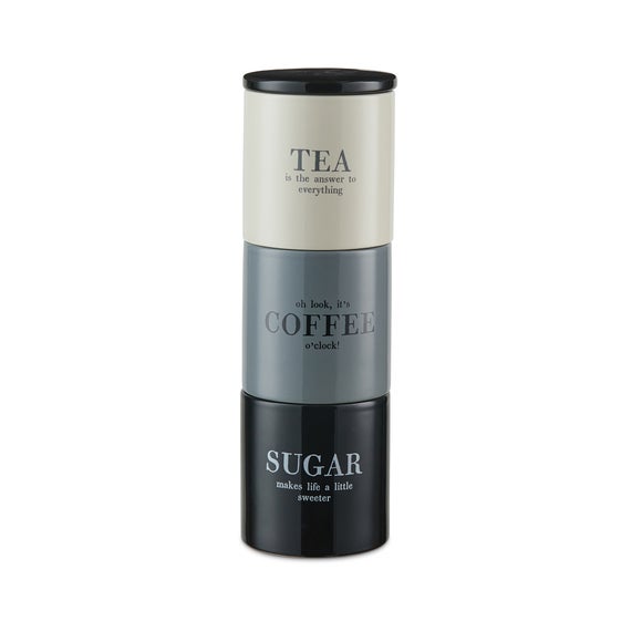 dunelm tea coffee and sugar canisters