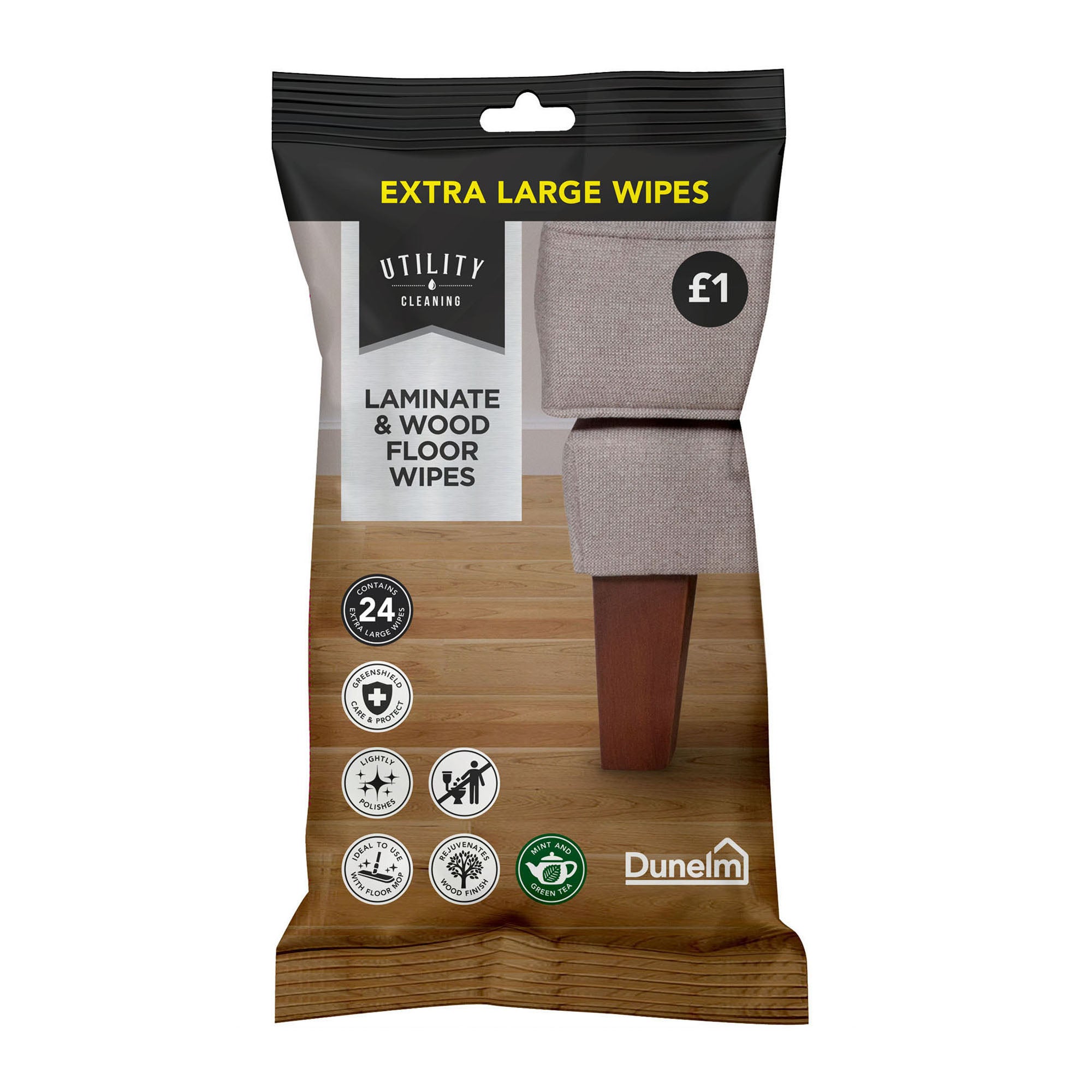 Pack Of 24 Laminate And Wood Floor Wipes Dunelm