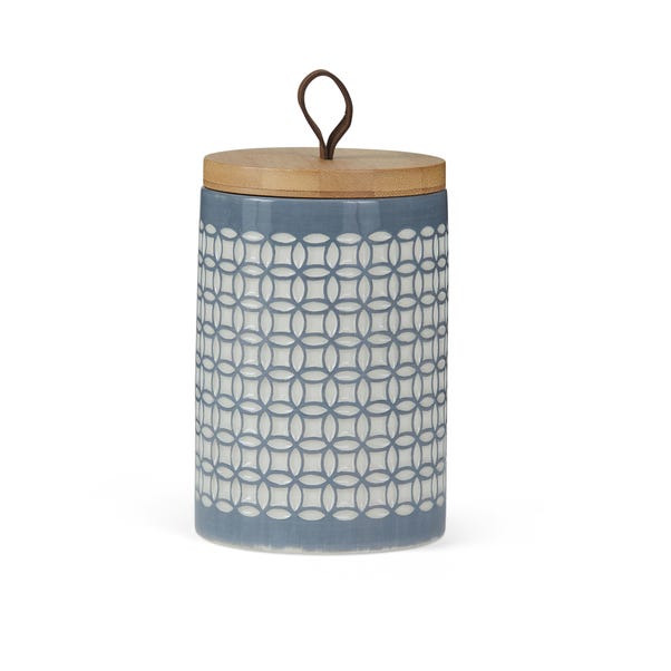 Dark Grey Geometric Kitchen Canister image 1 of 1