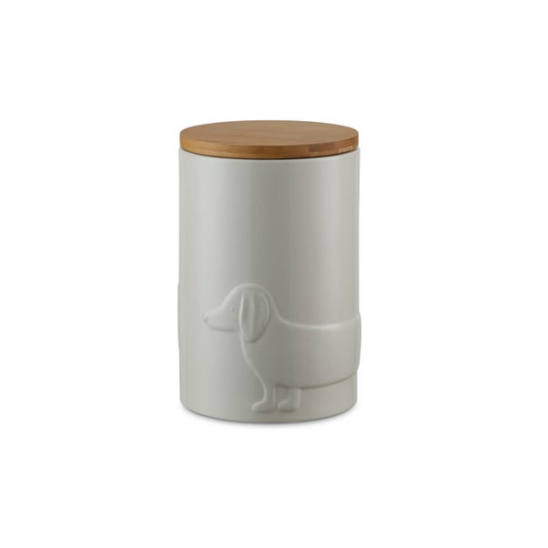 Sausage Dog Small Kitchen Canister Cream