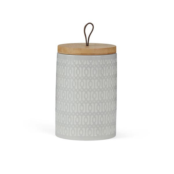 Taupe Geometric Kitchen Canister image 1 of 1