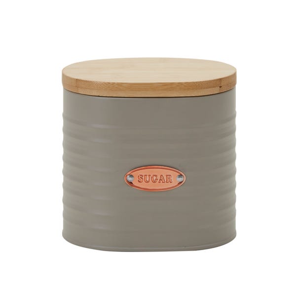 Grey and Copper Metal Sugar Canister image 1 of 2