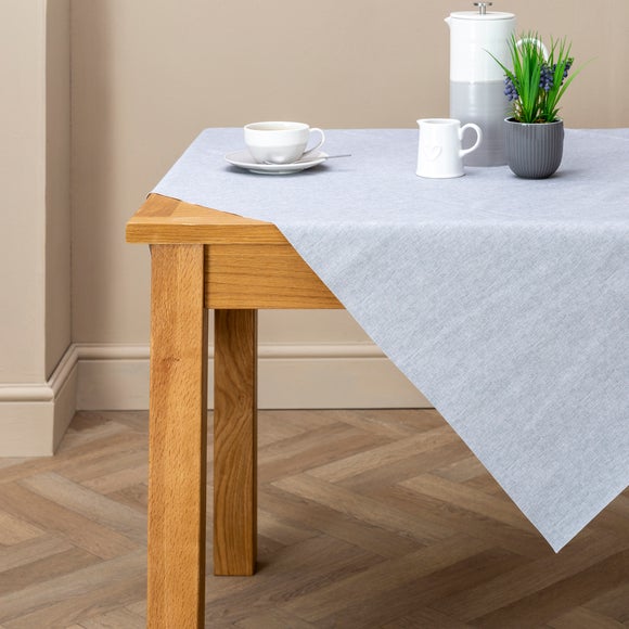 grey tablecloth