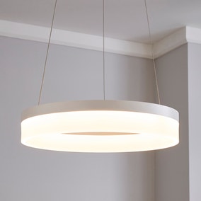 Mickie 1 Light Integrated LED Hoop White Ceiling Fitting