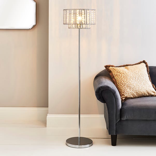 Monica Chrome Floor Lamp Dunelm Monica Chrome Floor Lamp Dunelm, Dunelm Light Shades For Floor Lamps
