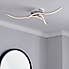 Layla 3 Light Integrated LED Semi-Flush Ceiling Fitting Silver