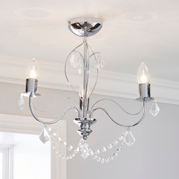 silver chandelier dunelm