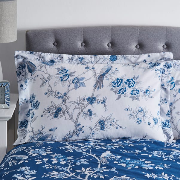 Oriental Bird Blue Oxford Pillowcase image 1 of 1