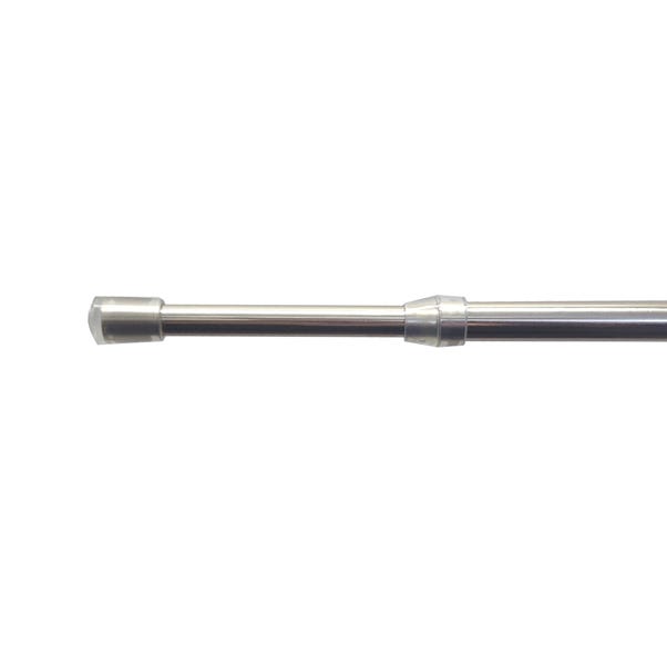 Satin Silver Extendable Tension Rod, How To Use Curtain Tension Rod