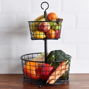 2 Tier Wire Fruit Bowl